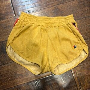 Mustard aviator shorts